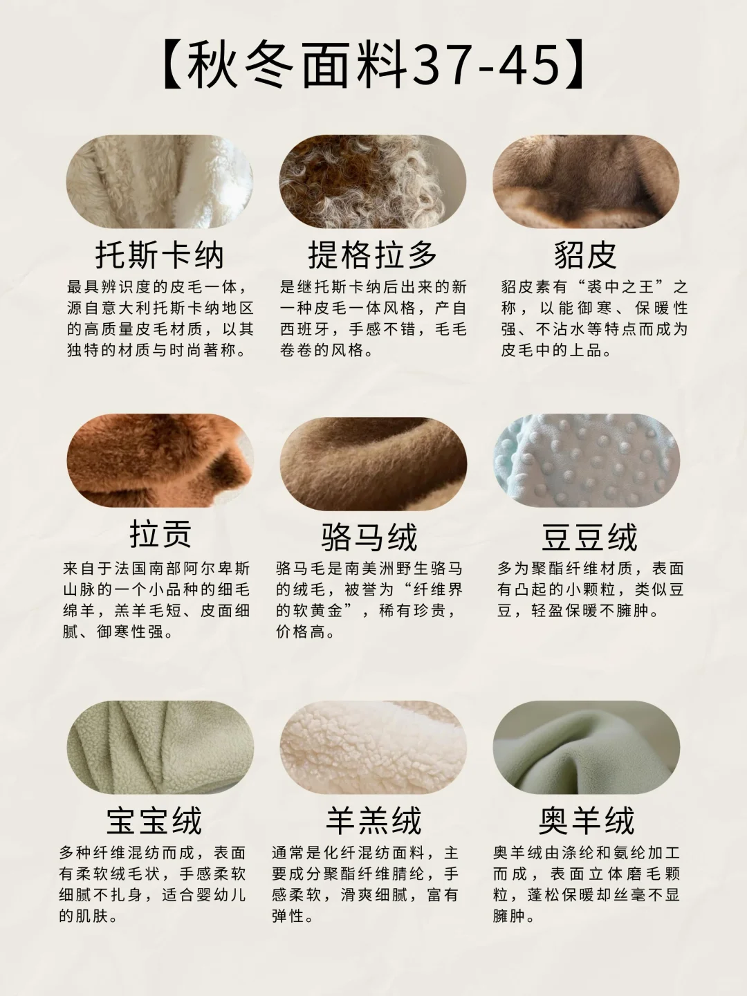 揭秘！秋冬能穿的54款面料！！！