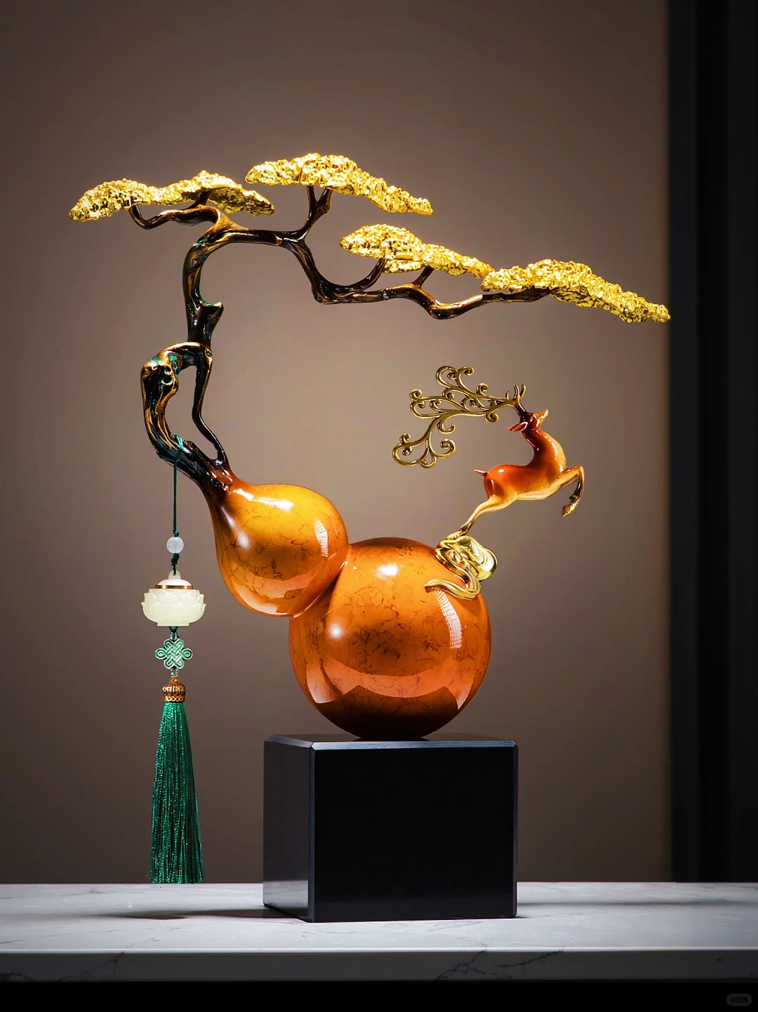 全铜大葫芦福禄摆件，事事如意，高级感满满！