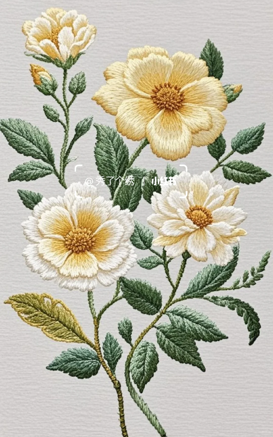 刺绣小画欣赏/花?