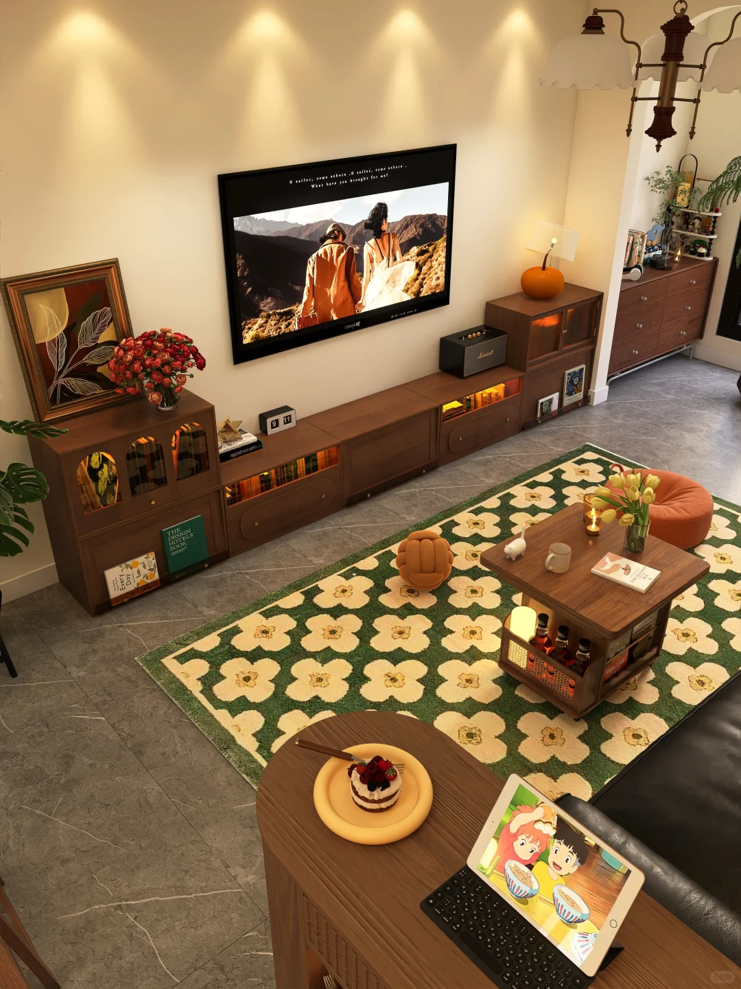 小红书抄的餐边柜好喜欢?还自带大餐桌