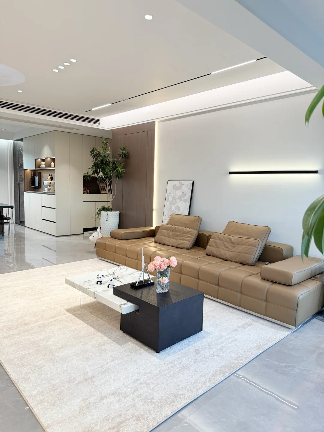 餐厅2.6米开间,一定要做极简餐边柜!!