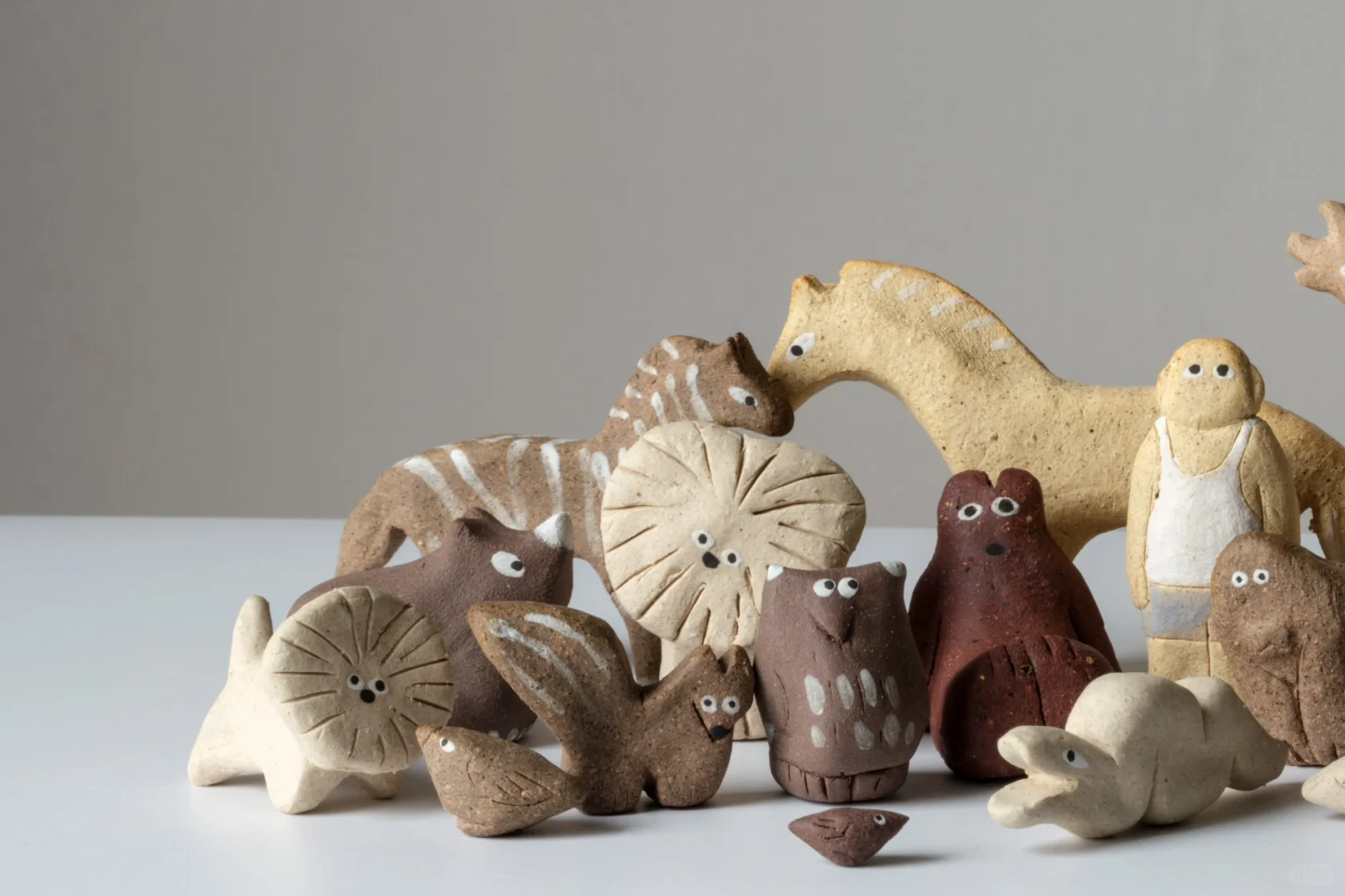 捏一堆动物陪着我｜雕塑作品分享