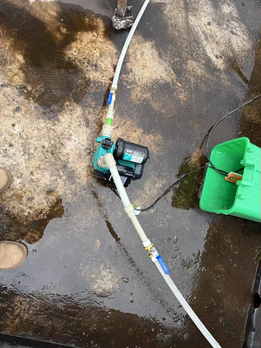 增压泵的线该咋整才不淋雨那些？