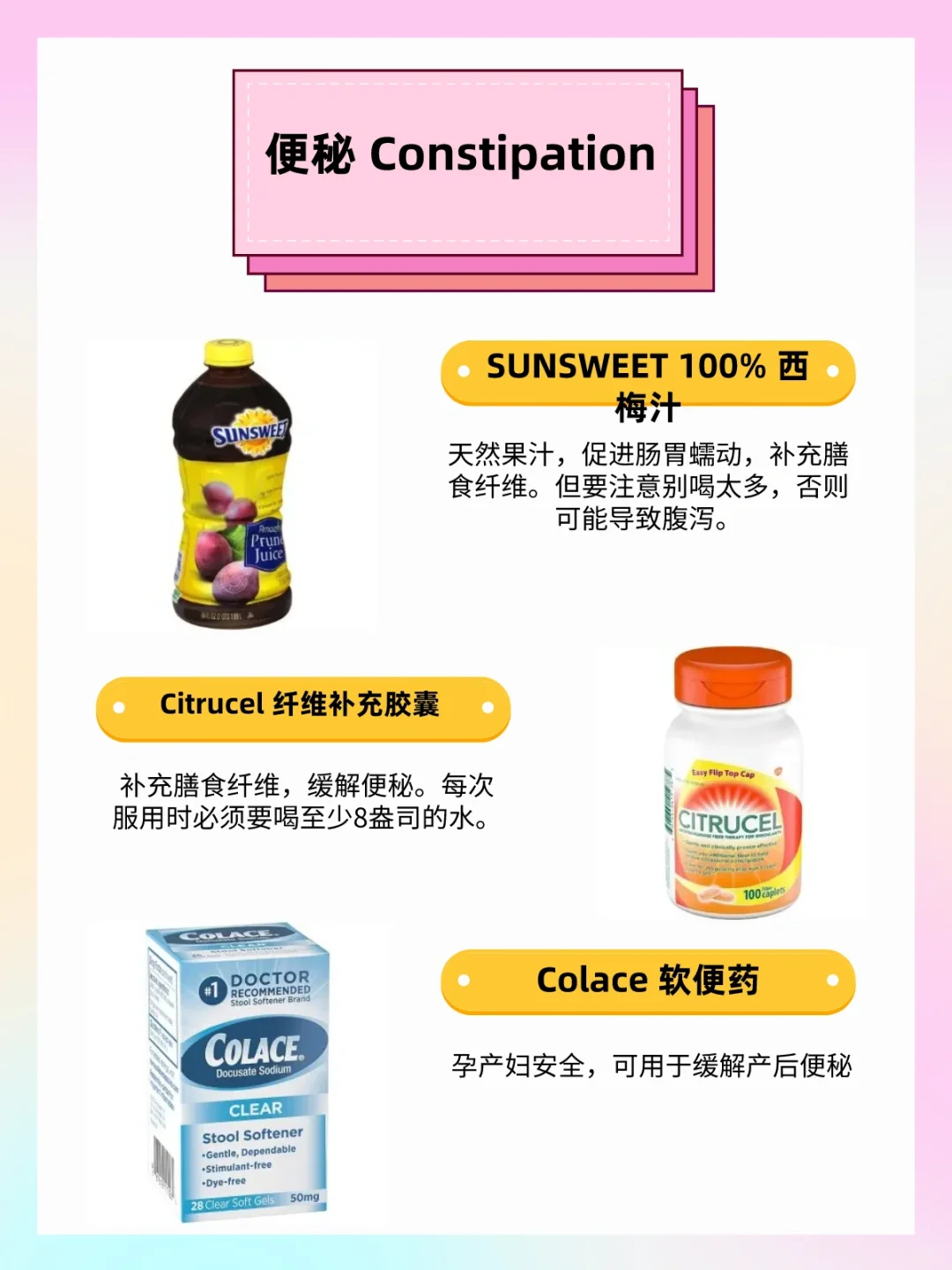 收藏?美国常用非处方药?清单