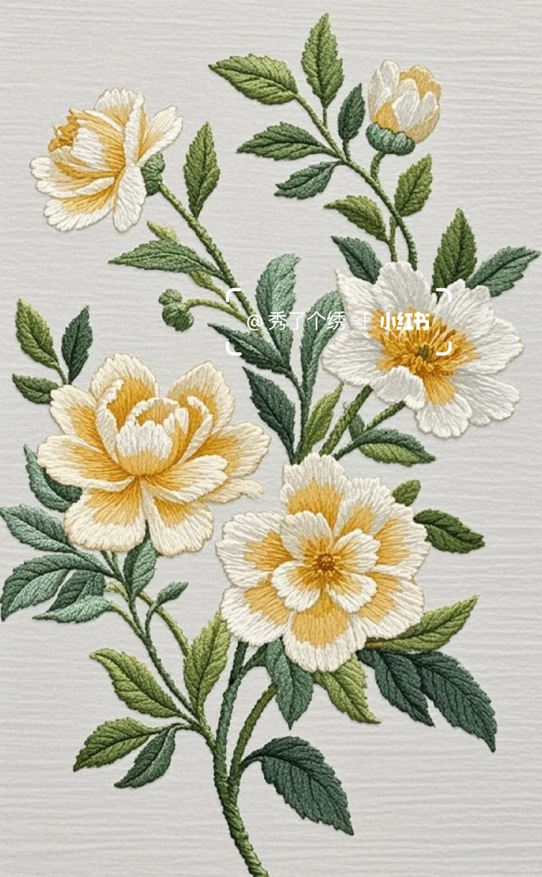 刺绣小画欣赏/花?