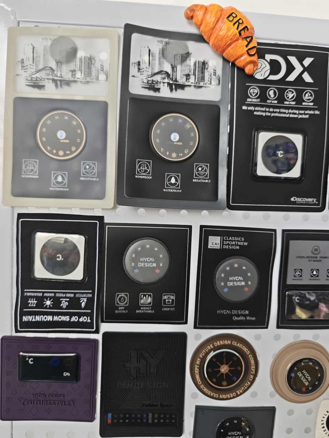 25年羽绒服高级感大标、充绒标、温度计标