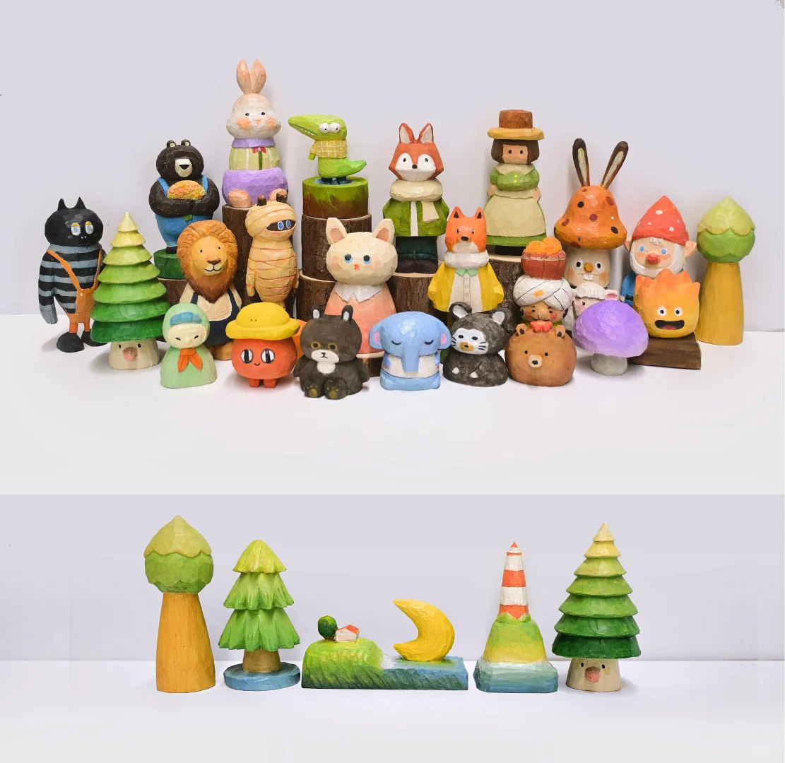 记录一下木雕入坑快两年做出的作品