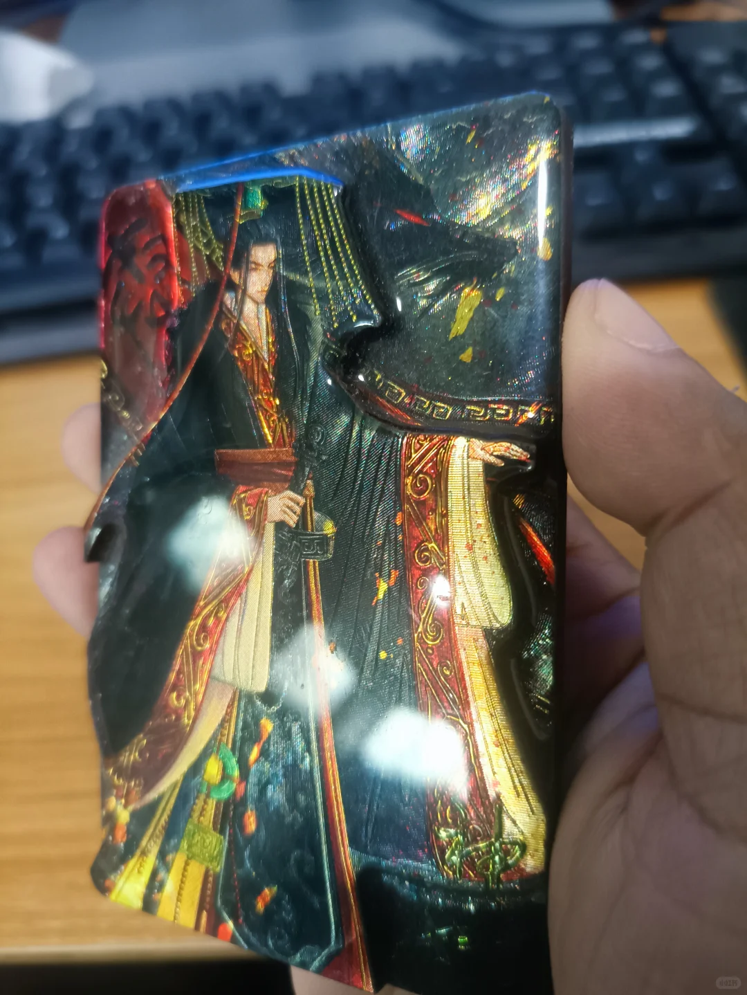 折光压纹塑料金箔卡片 支持少批量