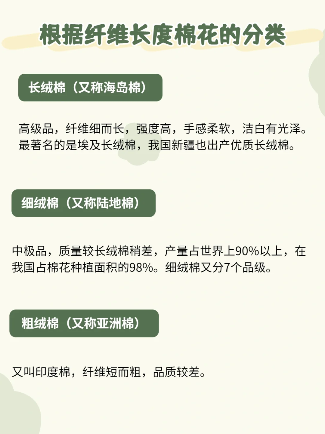 认识各种“棉”| 服装选购不踩雷