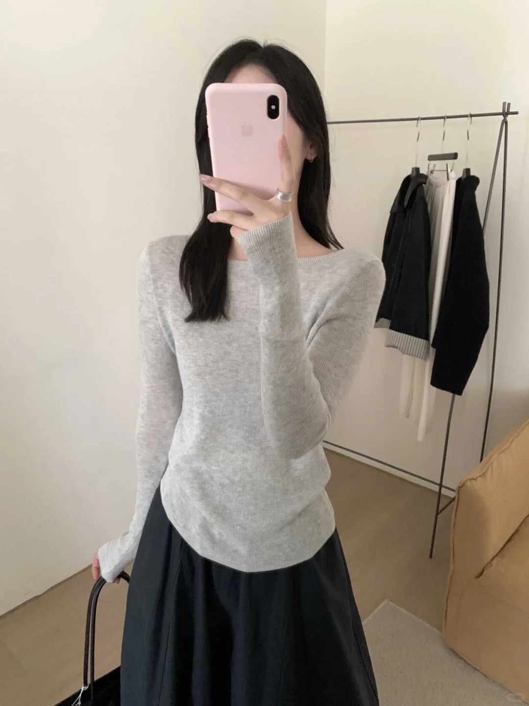 修身显瘦一绝!百搭好穿一字领针织衫