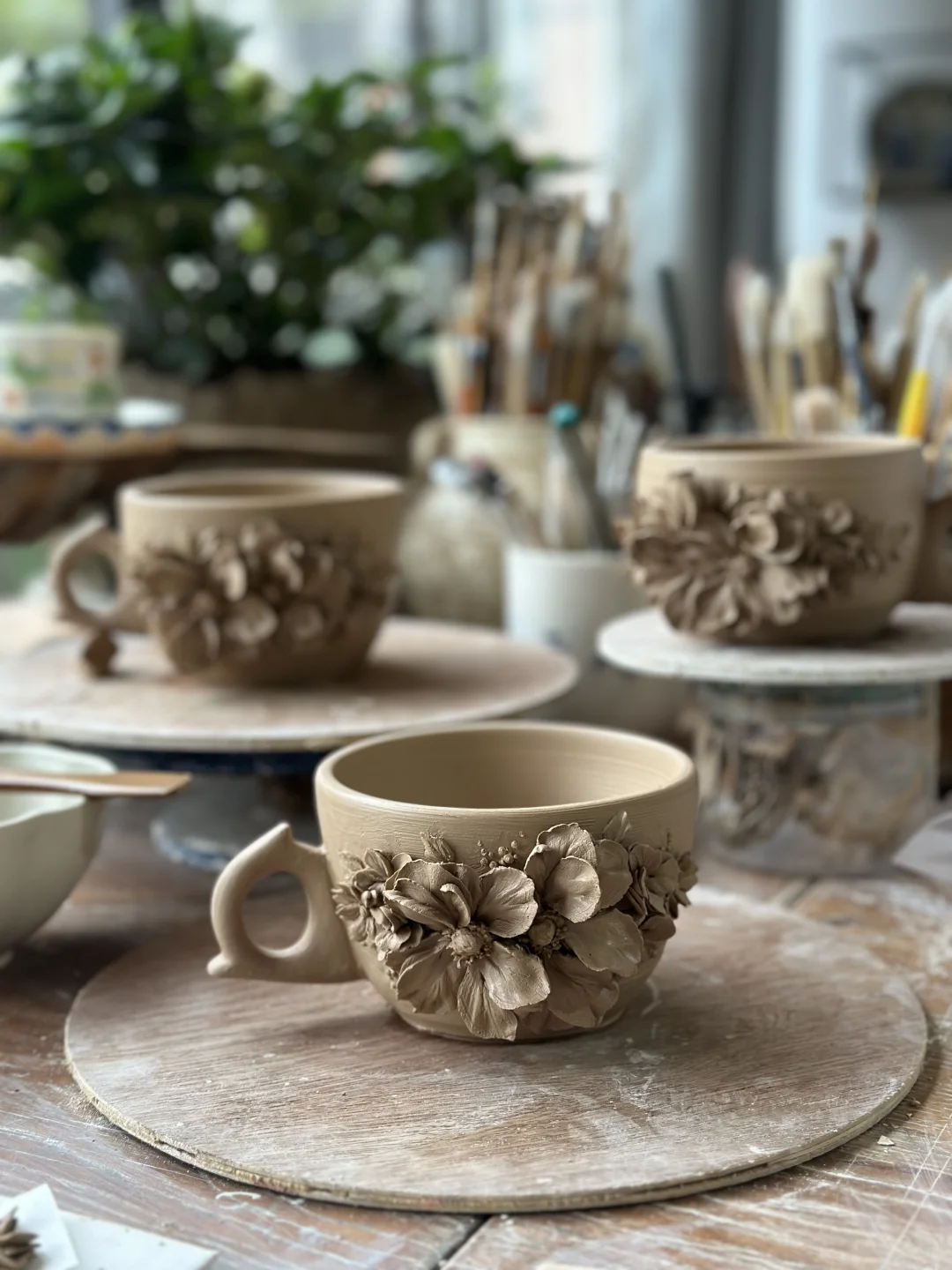 瞧瞧我最近做的陶艺裱花作品