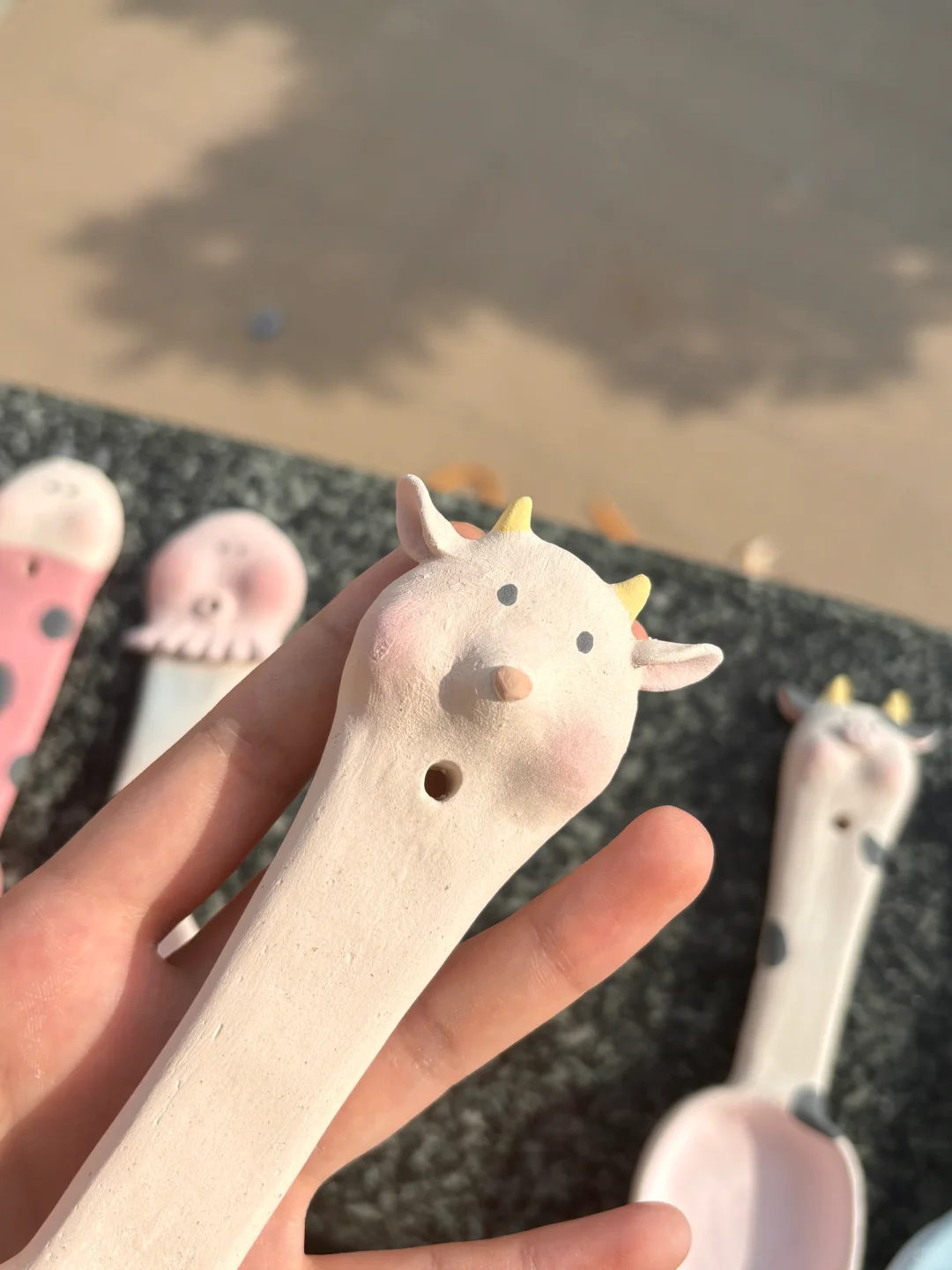 做陶艺以来的第一批勺（未烧）