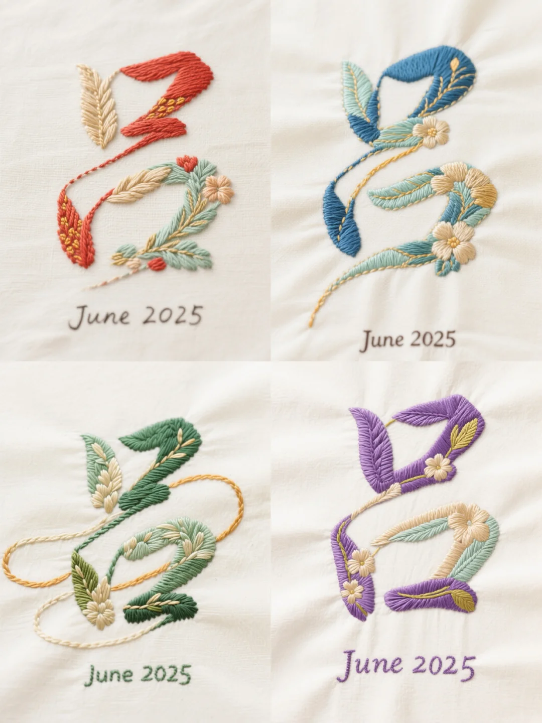 姓氏刺绣第12期:毛、吕、梅、田