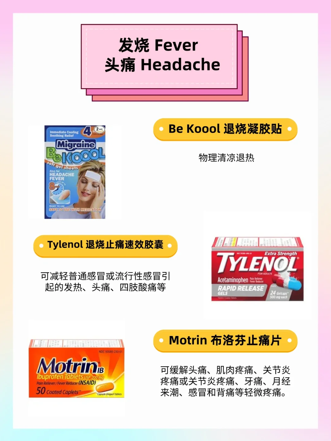 收藏?美国常用非处方药?清单