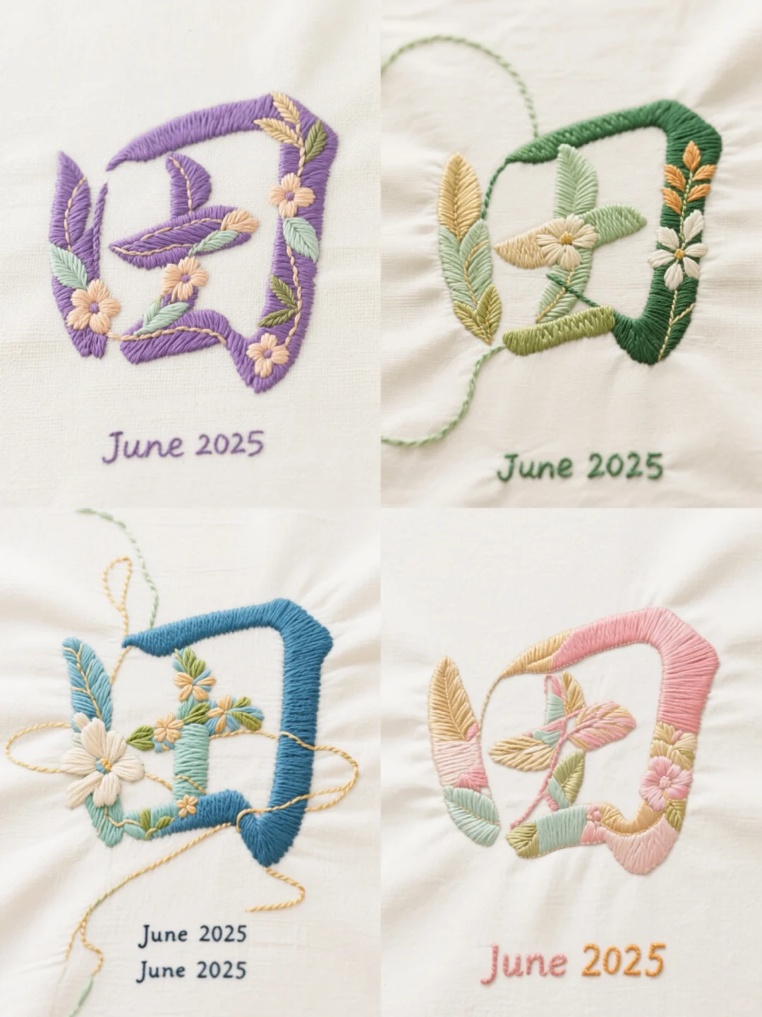 姓氏刺绣第12期:毛、吕、梅、田