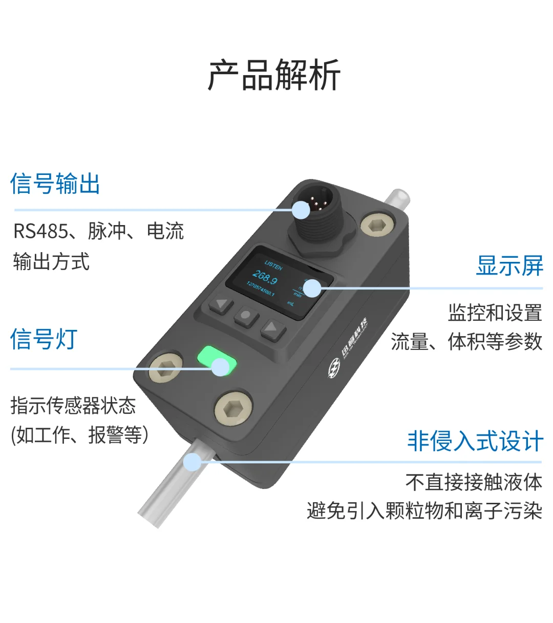 外夹式流量计，非侵入式测量纯水、药液……