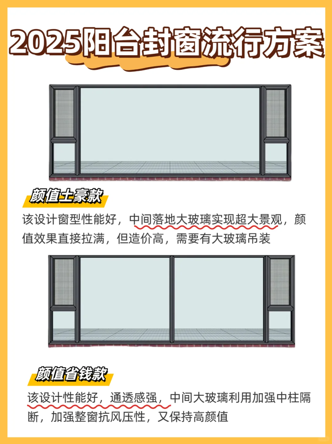 看看2025年阳台封窗流行方案总结｜划重点！