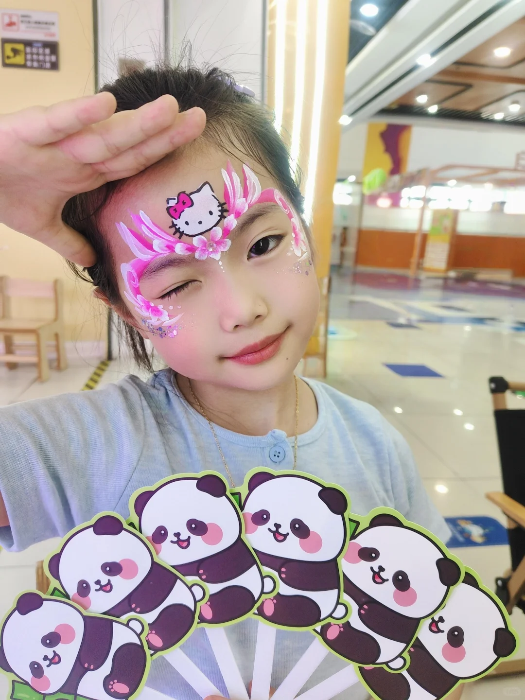 夏天彩绘流汗花妆，防水颜料用起来