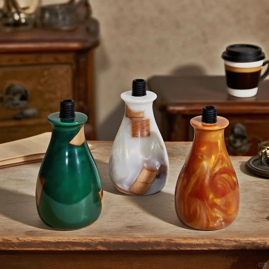 各种树脂木头工艺品 树脂手柄树脂拼接工艺