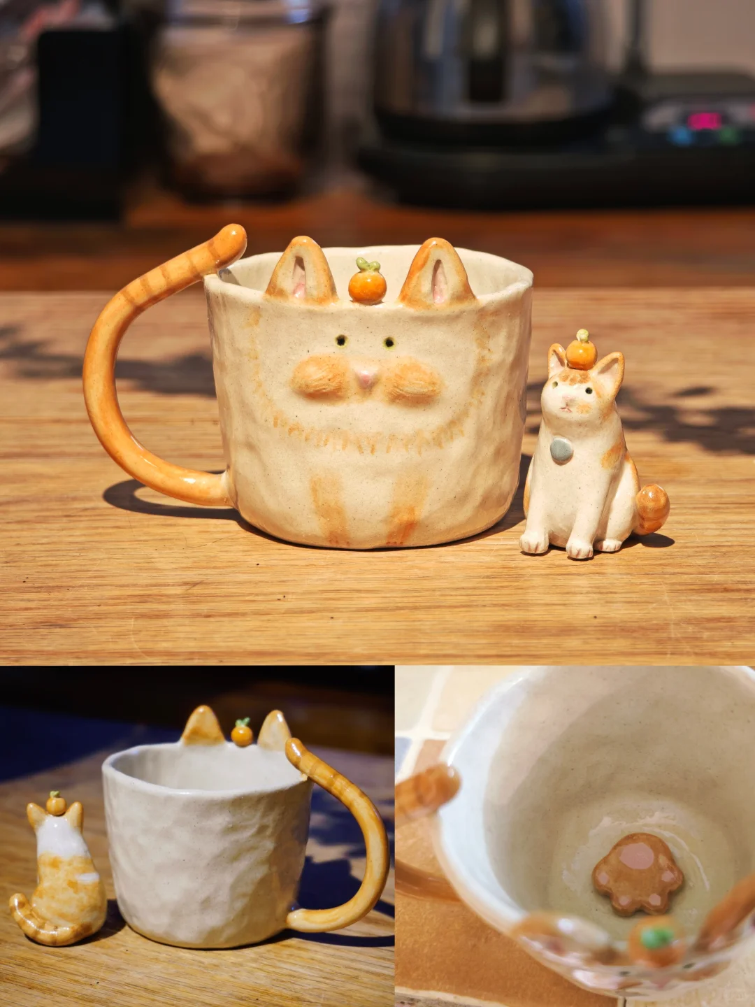 太可爱了吧！陶瓷猫杯子?