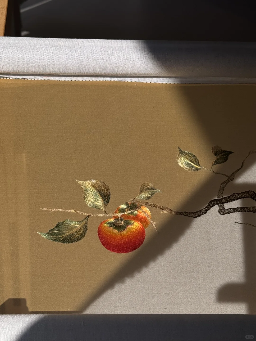 手作｜苏绣版柿柿如意