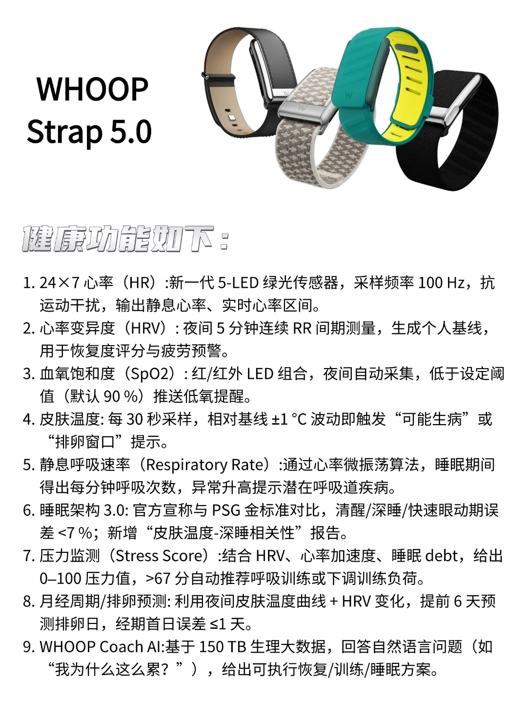 2025 Top 9 可穿戴设备