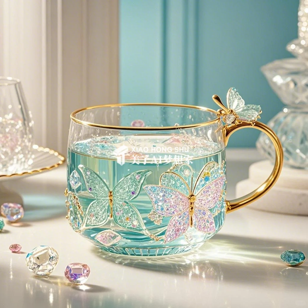 ?AI产品设计1000个✨珠光宝气水晶玻璃杯