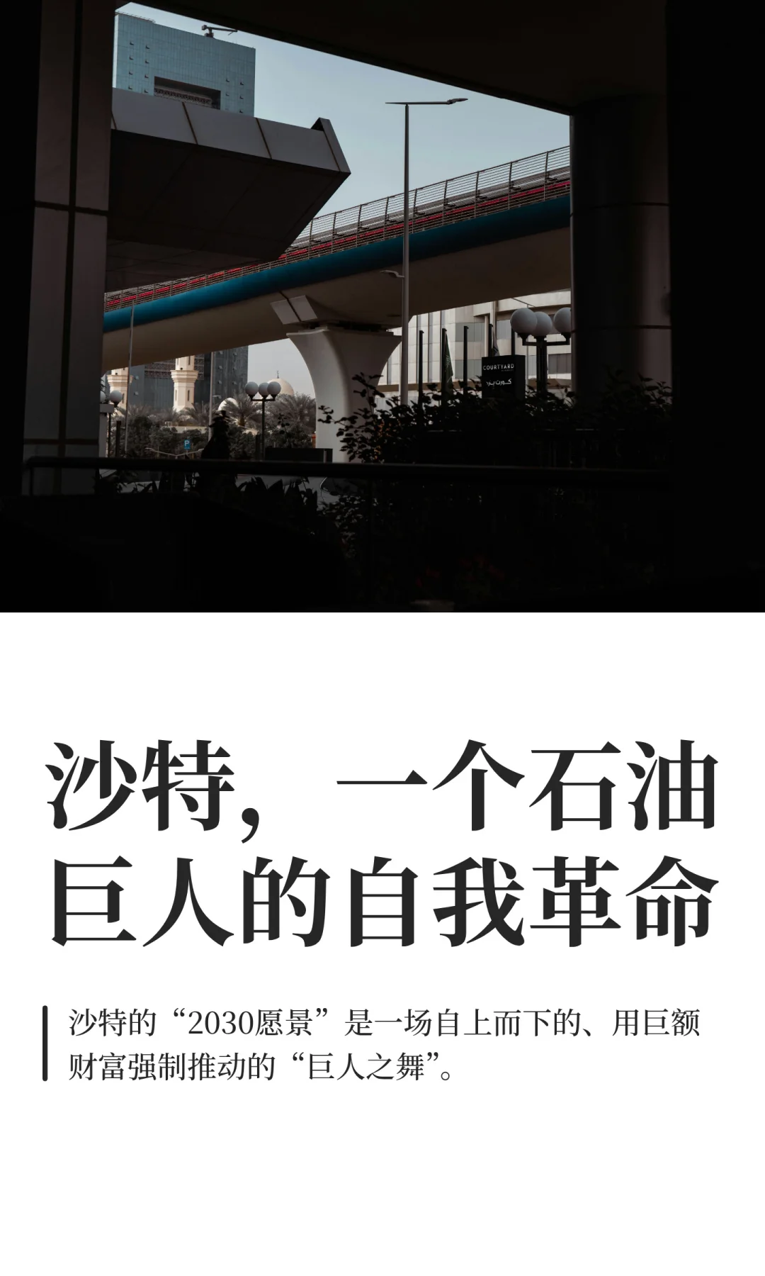 沙特，一个石油巨人的自我革命