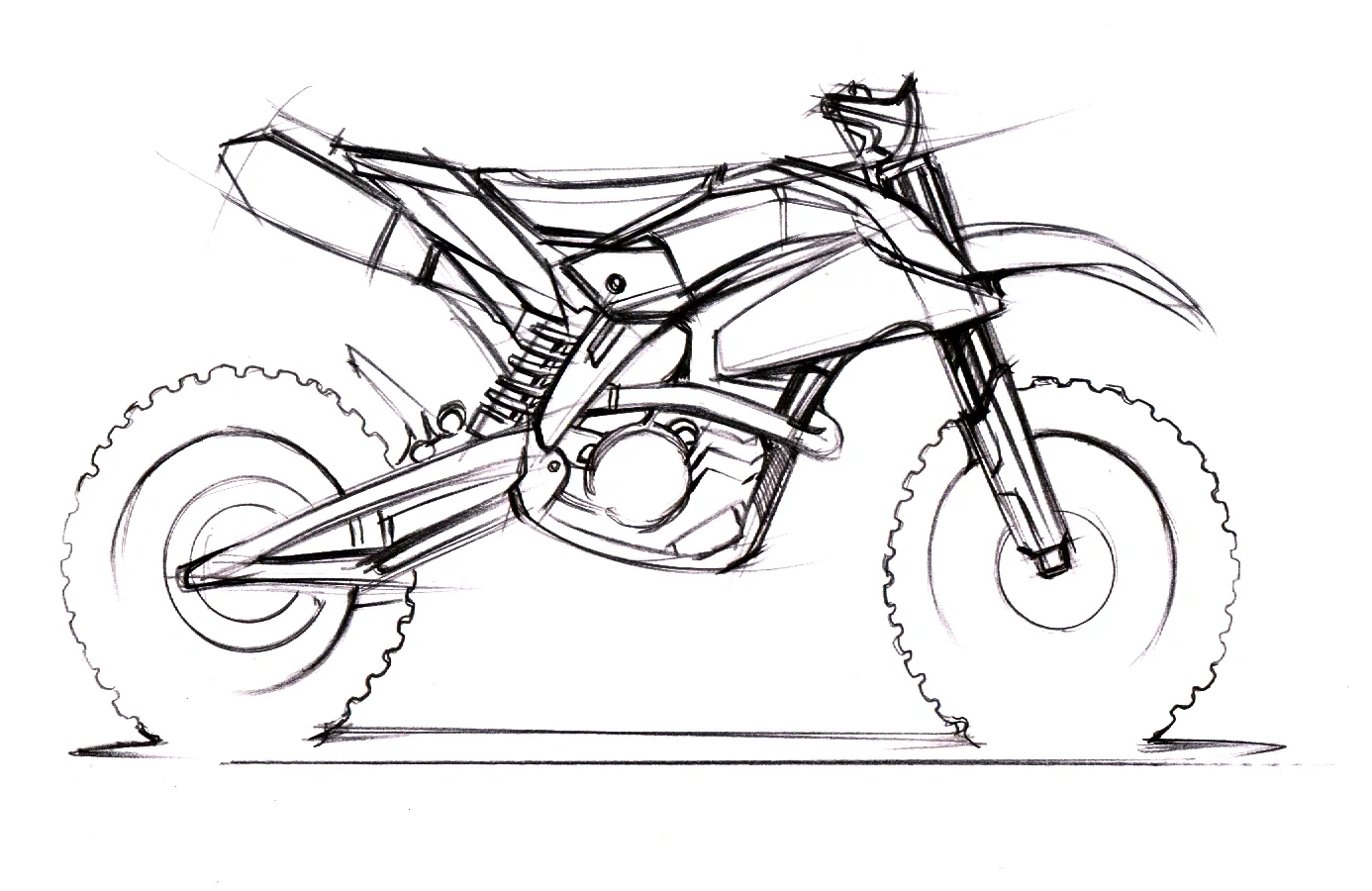 手绘交通工具线稿到马克笔上色详细步骤分享