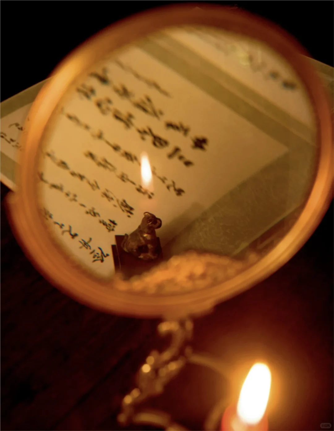 清乾隆御制铜鎏金紫檀座聚光灯