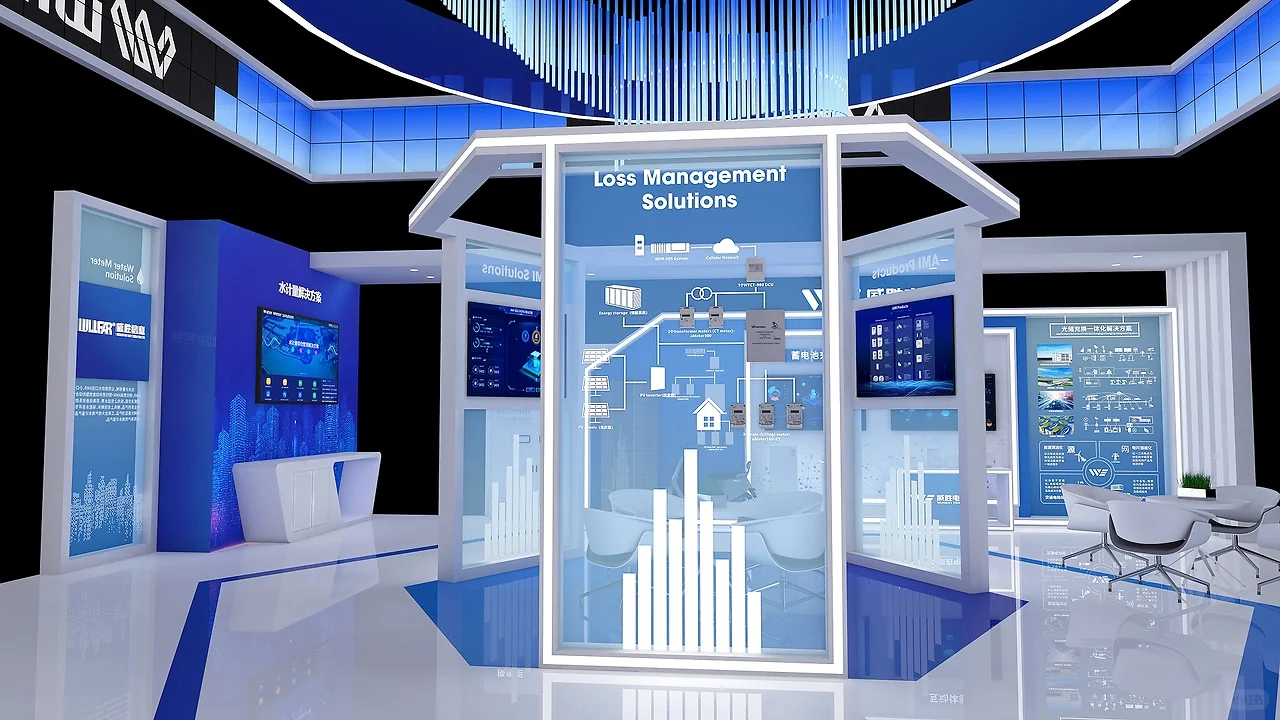 日本48平精装展台设计?科技展方案欣赏