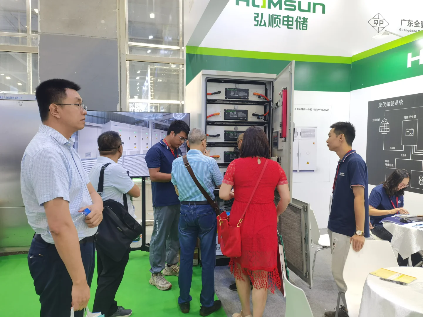 广州光储展，弘顺电储展位被挤爆！