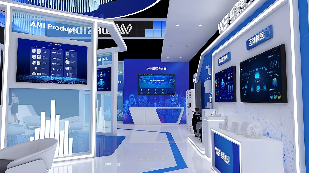 日本48平精装展台设计?科技展方案欣赏