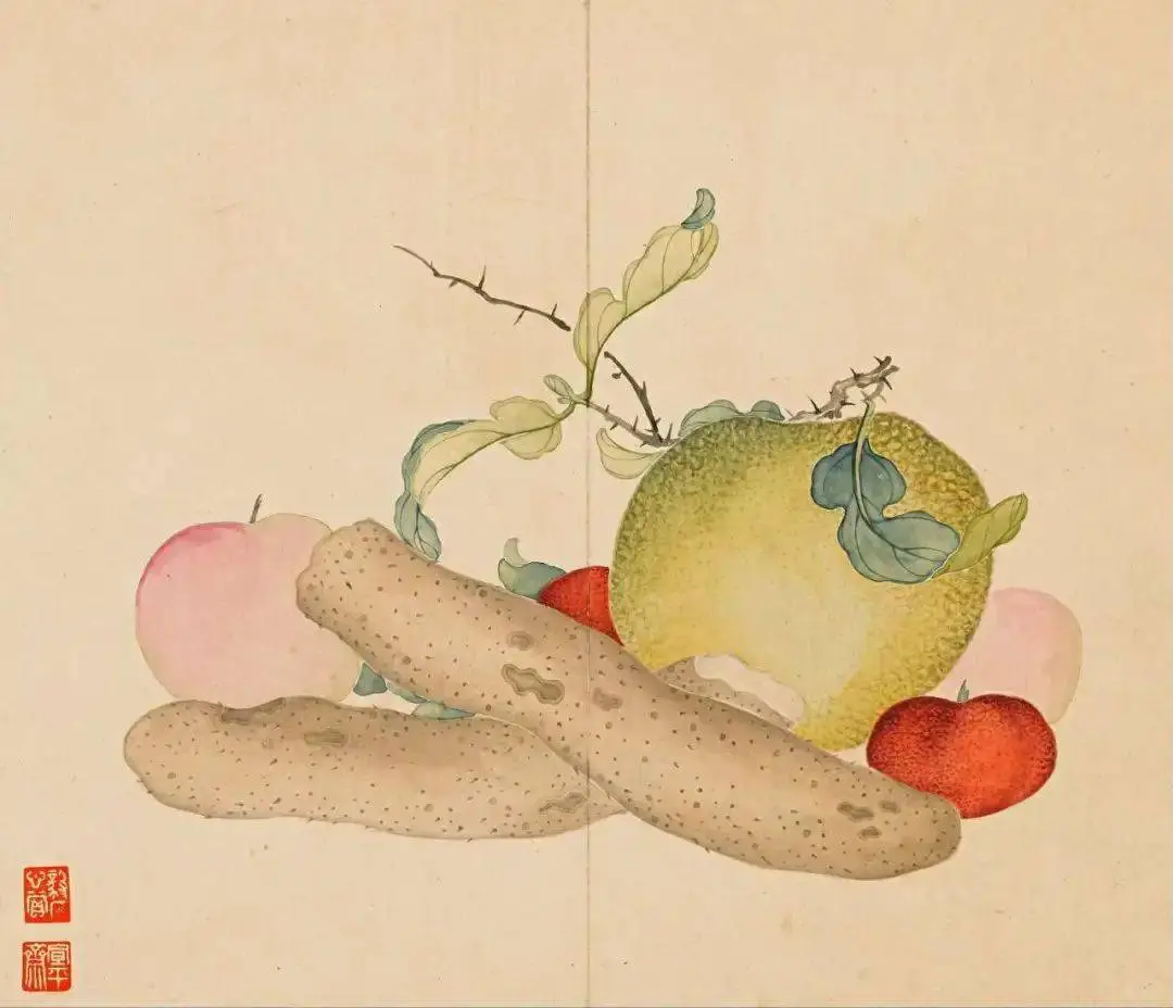 清｜汪承霈｜果蔬杂卉册