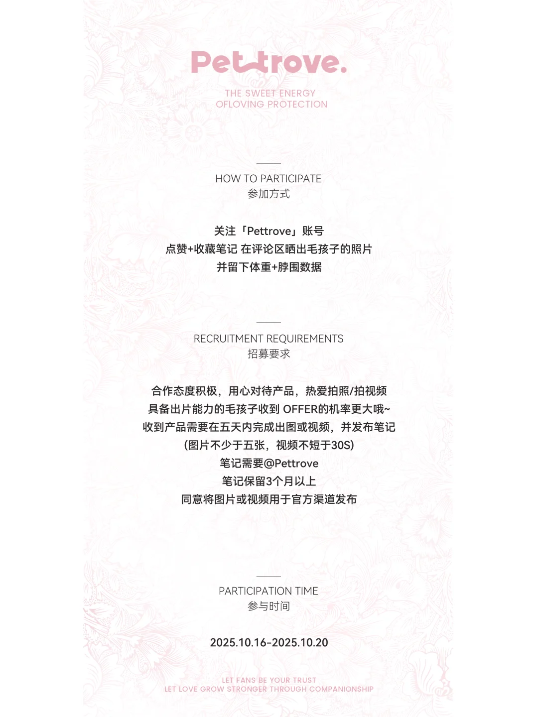 ? 新品上线~ 招募宠物体验官！