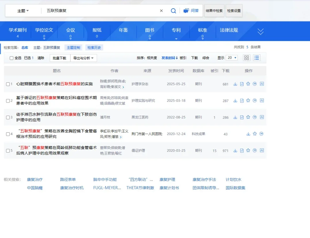 护理学:“五联预康复”