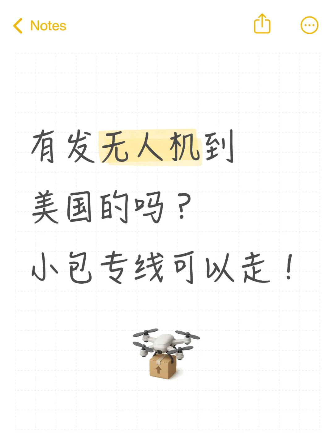 有发无人机到美国的吗？