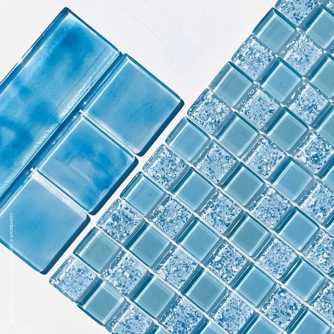 水域感玻璃马赛克我们把玻璃烧成了海的质地