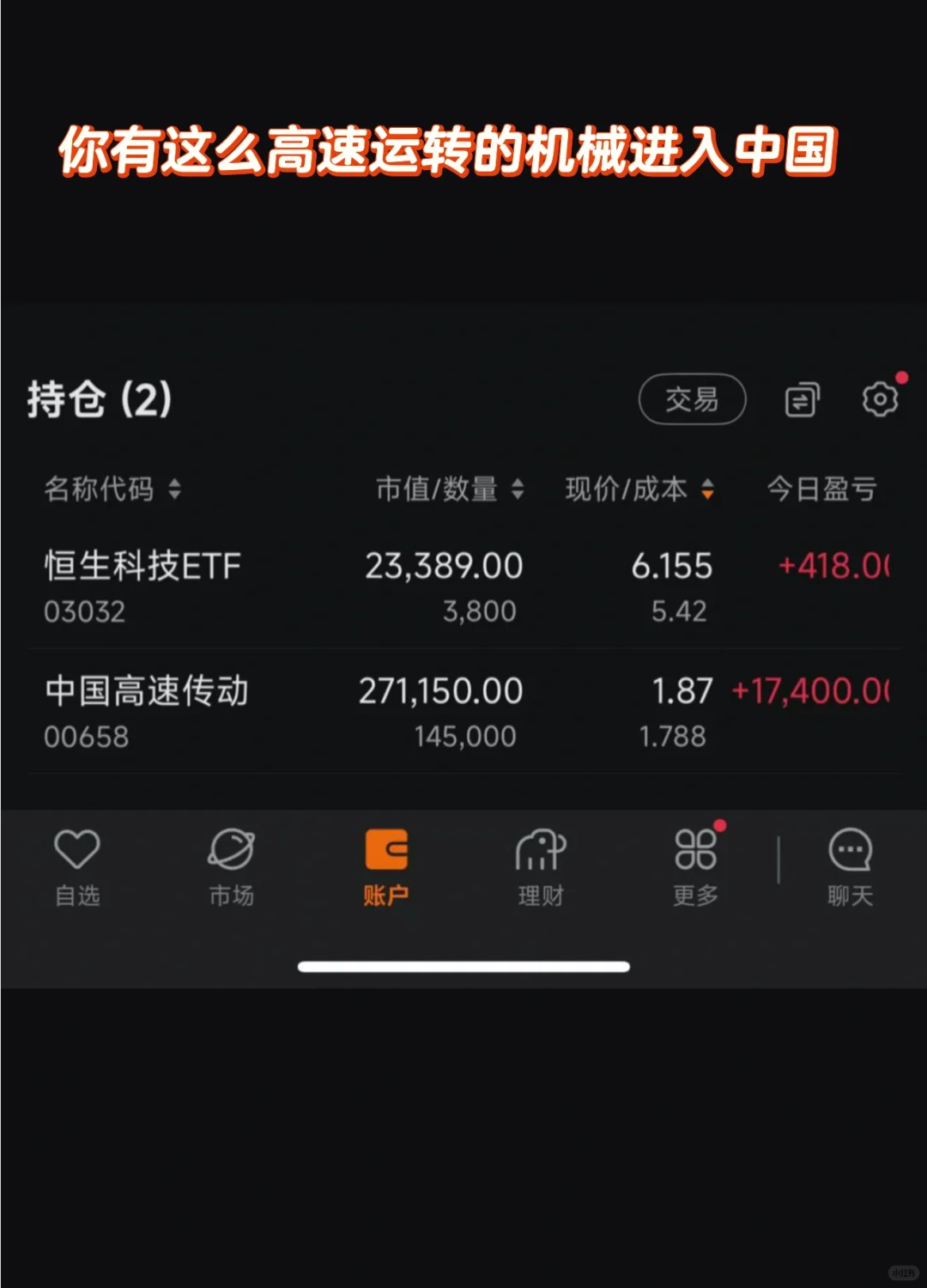 你有这么高速运转的机械进入中国