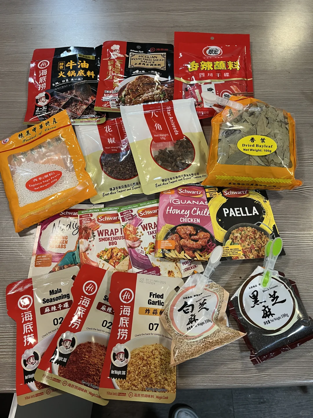 ??留子一年买了这么多调料