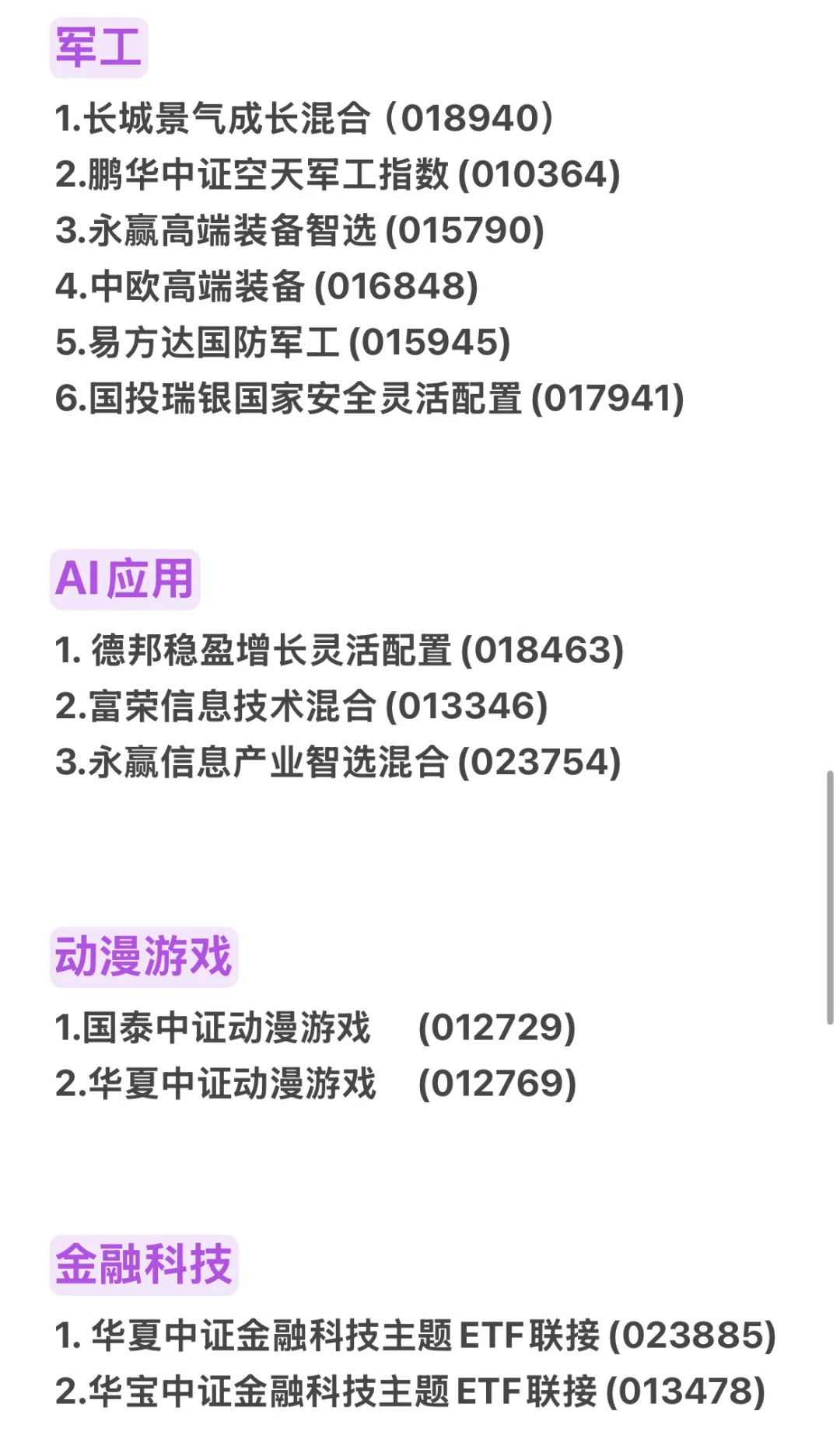 四季度热门板块基金整理?