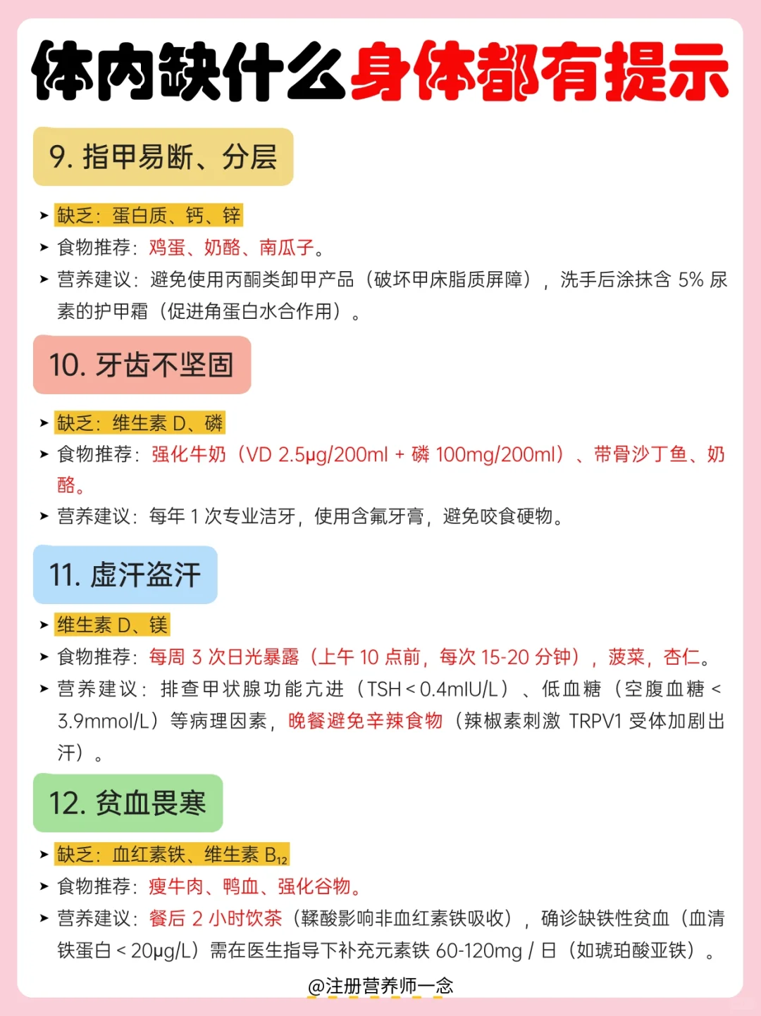 ⚠️3秒自测,你缺哪种营养素|自测指南