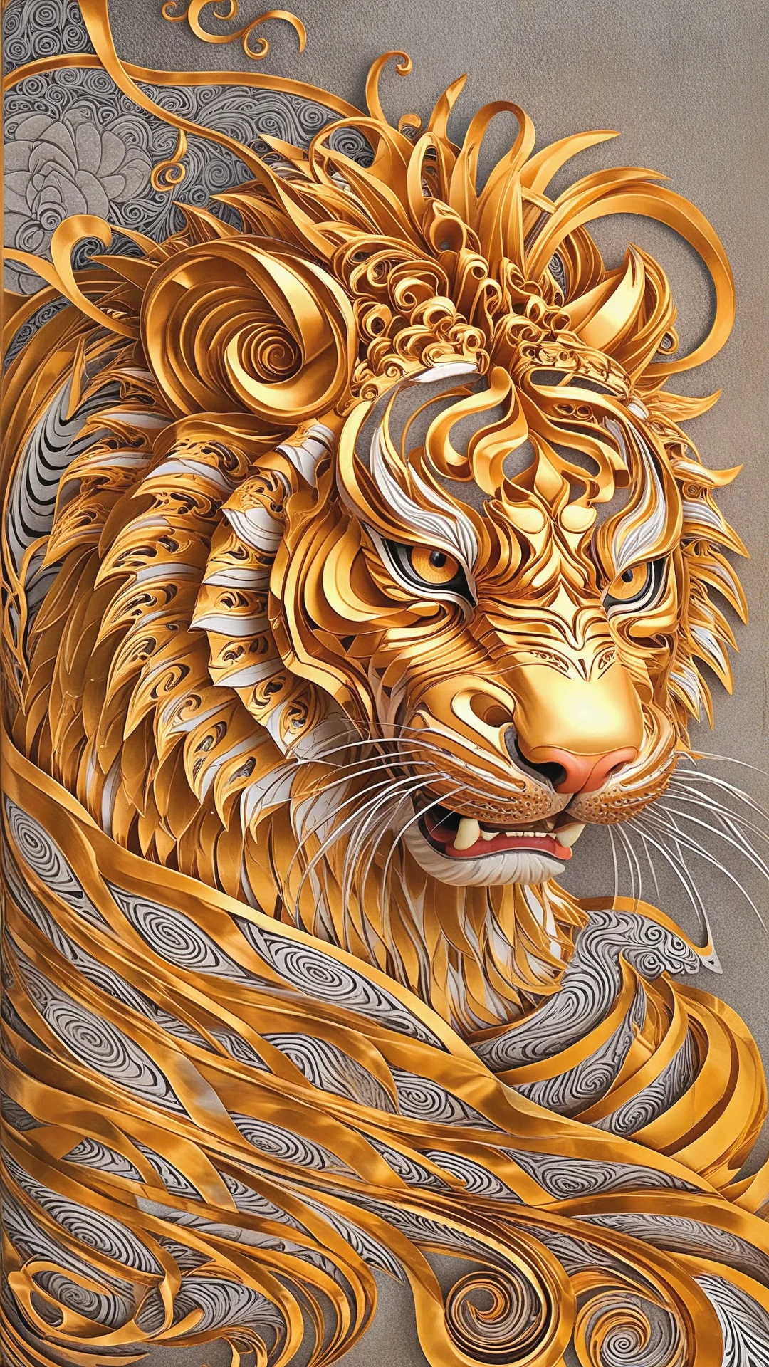 金纹覆首｜柔缕缠须