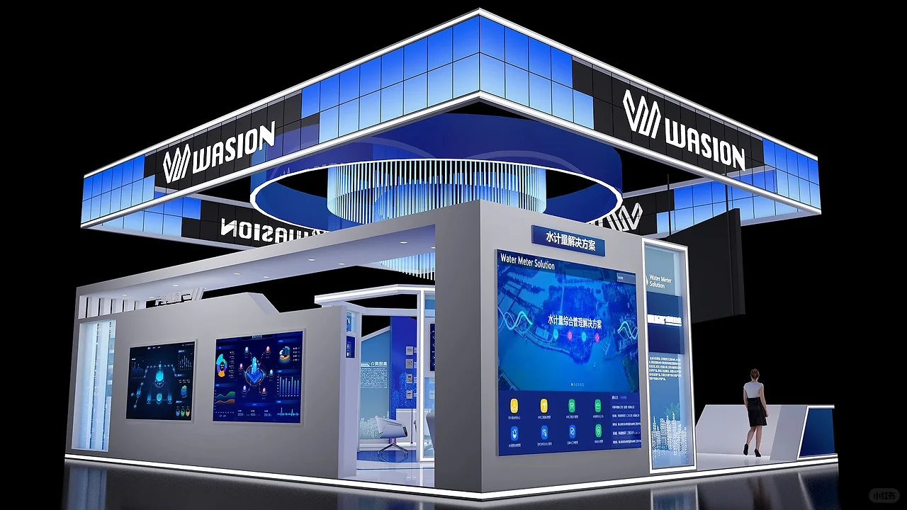 日本48平精装展台设计?科技展方案欣赏