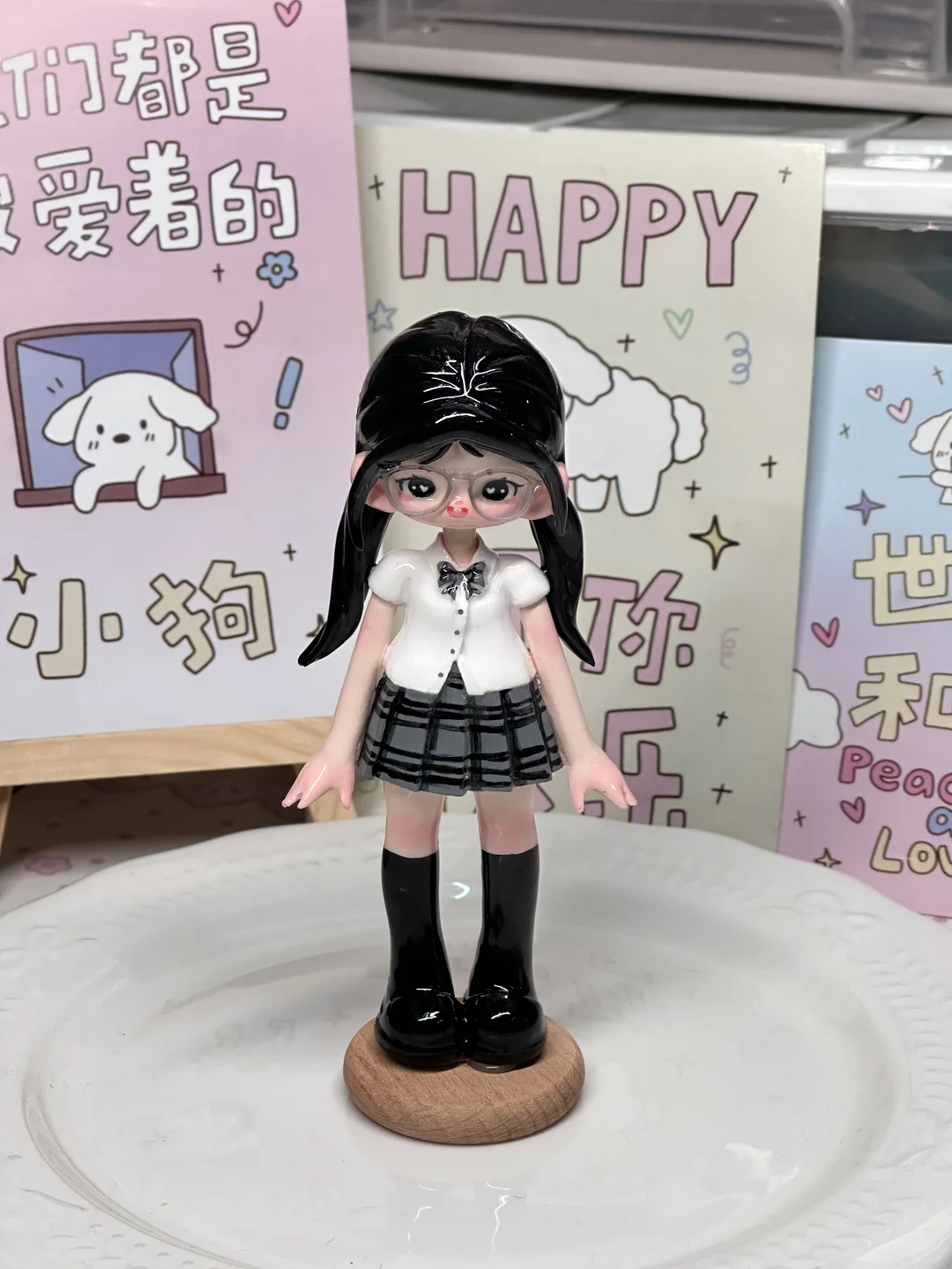 挑战在宿舍做石塑粘土人偶第二天