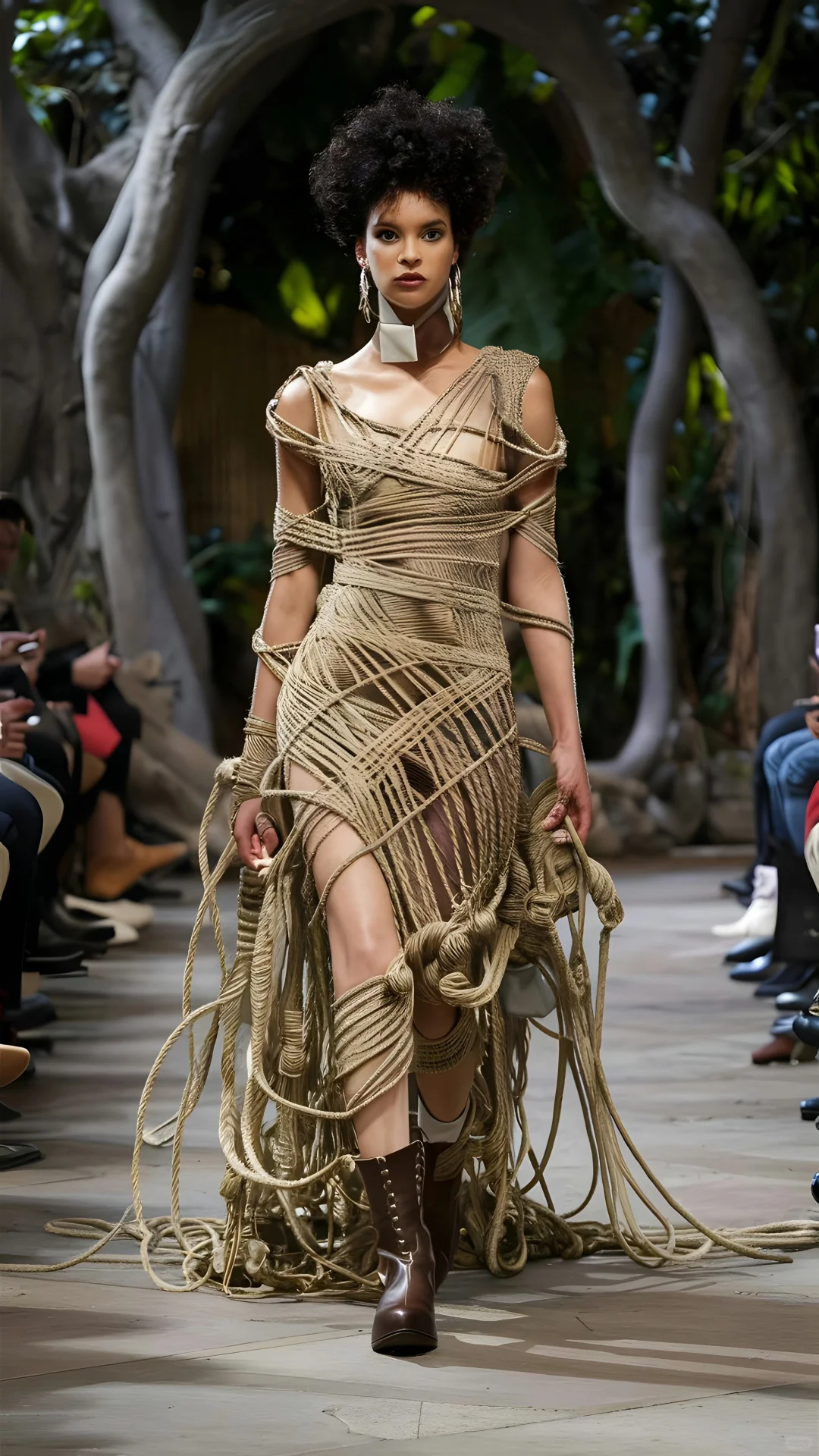 AI时尚秀场：缠绕艺术