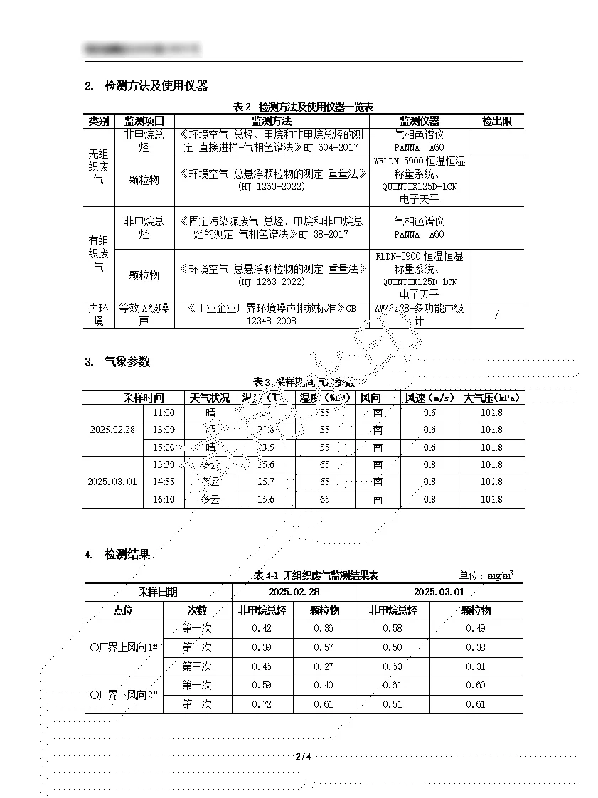 首次尝试做环评检测报告