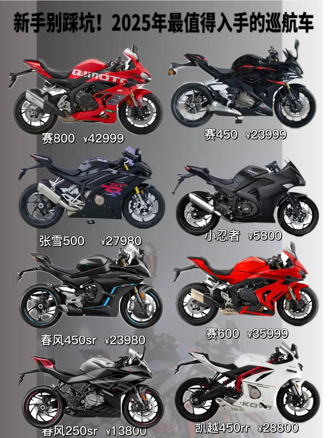 新手别踩坑、2025年最值得入手的巡航车、