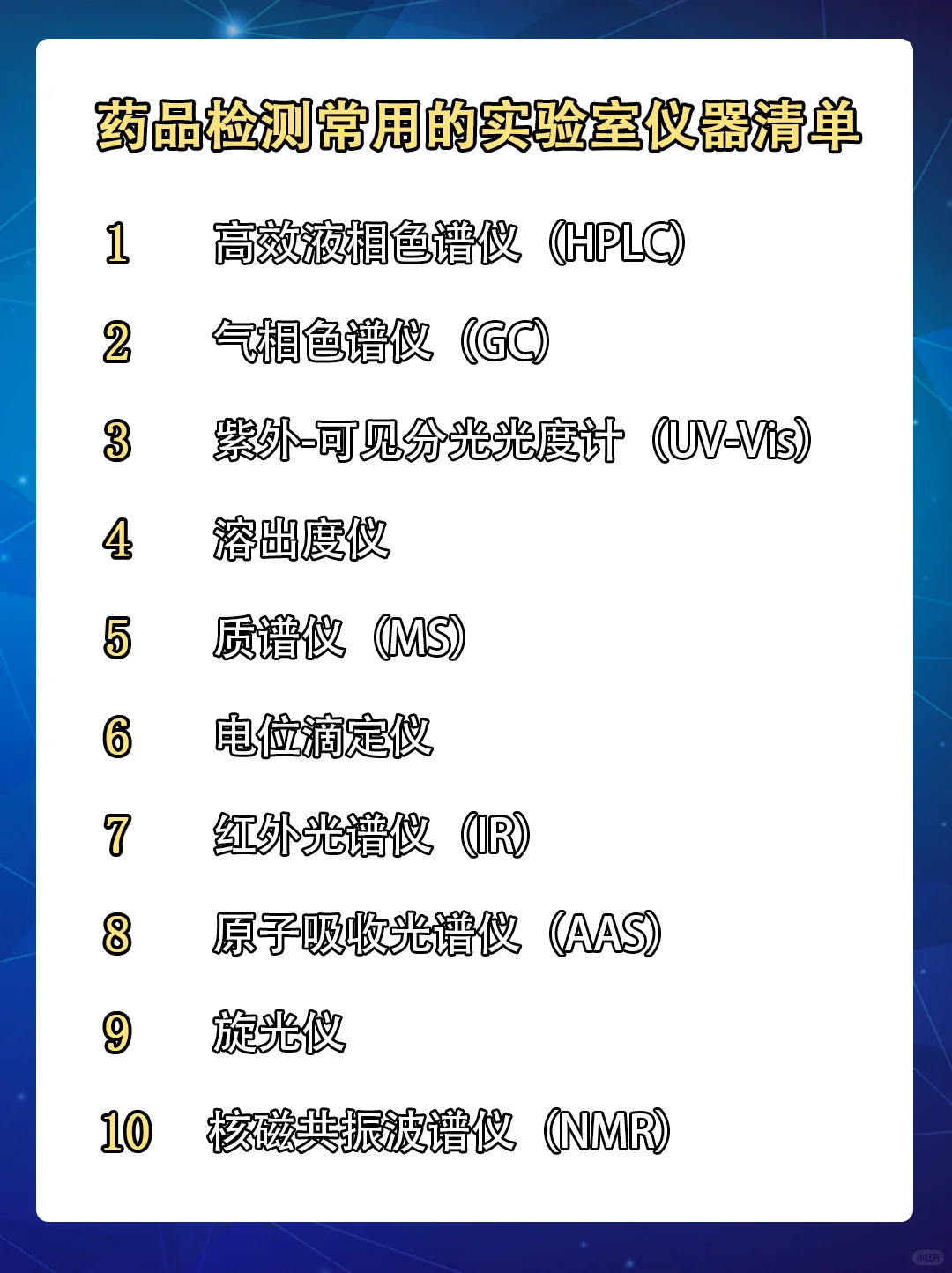 制药人必备!药品检测仪器清单超实用
