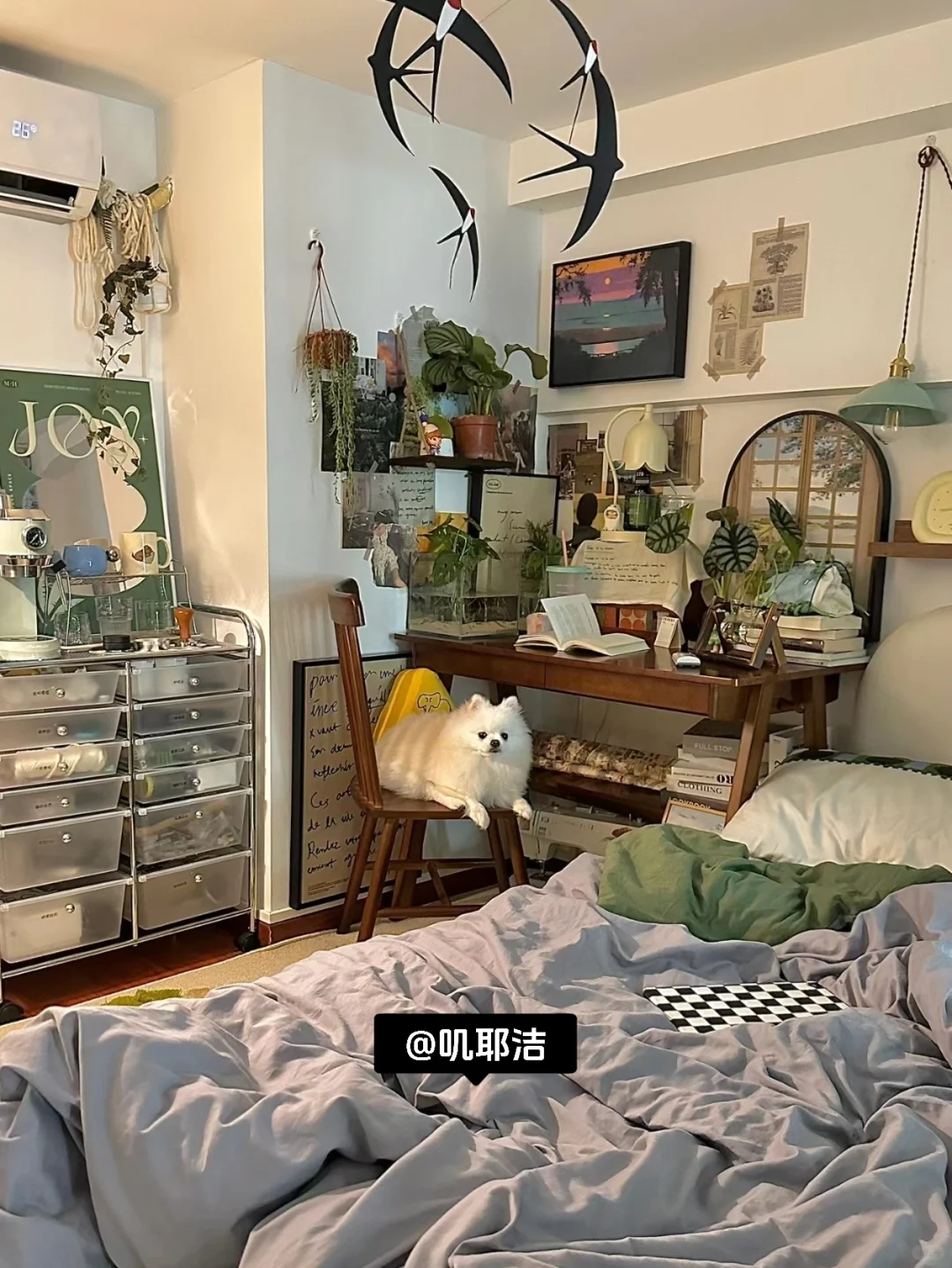 90%绝美复古风卧室在用的氛围感装饰品!